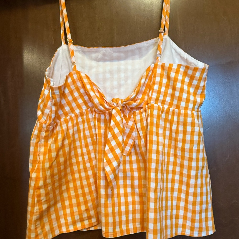 J. Crew Yellow Gingham Spaghetti Strap Camisole - Picture 2 of 4